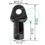 C 4277 Кліпса VW Skoda Seat Audi 701711367 фіксатор пружини троса гальма стоянки