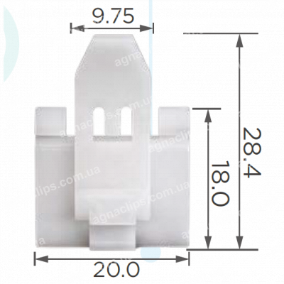 C 4278 Кліпса Toyota 6821190K00 ущільнювача скла передніх дверей