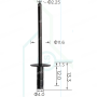 H 2423 Заклепка Toyota 9026904054 молдинги кузова, накладки порогів, бризковики, спойлери