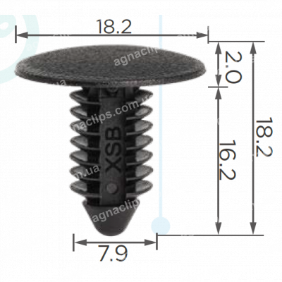 C 3850g Кліпса Hyundai Kia 8574606000J4 обшивка дверей, внутрішньої панелі даху, бампера серая