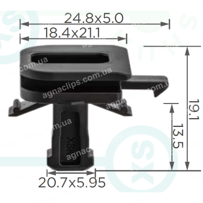 C 4129 Кліпса VW Skoda Seat Audi 5G0868563 обшивка дверей