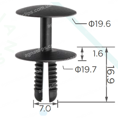 C 4131 Кліпса VW Skoda Seat Audi 4B0863907A 4B0863907A01C внутрішньої обшивки, підкрилок