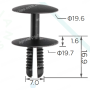 C 4131 Кліпса VW Skoda Seat Audi 4B0863907A 4B0863907A01C внутрішньої обшивки, підкрилок