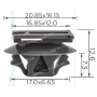 C 4170 Кліпса проводки Honda Acura 91534SWA003 91534 SWA 003