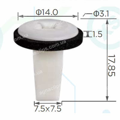 C 4185 Кліпса Chery S116101091AB кріплення обшивки