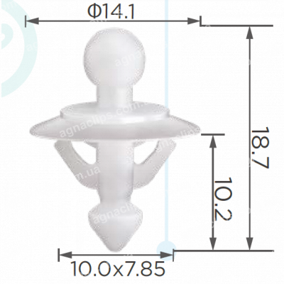 C 4187 Кліпса Volvo 30698669 накладки колісної арки