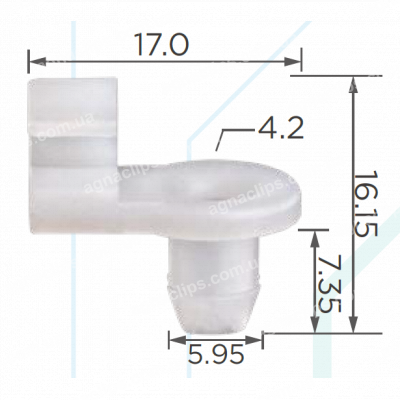 C 4116 Кліпса тяги замка дверей VW Audi 893839821