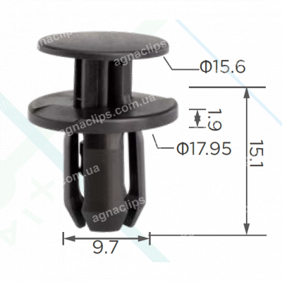 C 4149 Кліпса Chery FJ170000 кріплення бампера, підкрилок