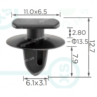 C4217 Кліпса VW Skoda Seat Audi 3B0837732 кріплення панелі дверей