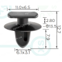 C4217 Кліпса VW Skoda Seat Audi 3B0837732 кріплення панелі дверей