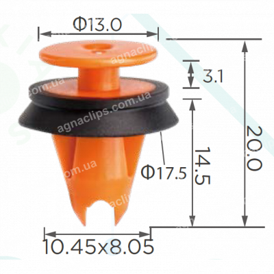 C 4259 Кліпса Land Rover LR044885 кріплення панелі дверей, накладки порога