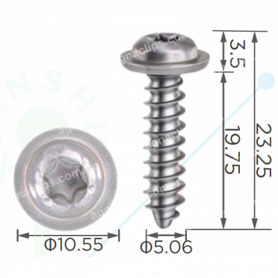 H 2427 Саморіз 5х20 Tesla 1012809-00-A кріплення підкрилок, бампера