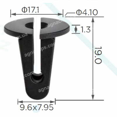 C 4135 Кліпса VW Skoda Seat Audi 4A0857610 кріплення обшивки багажника та елементів салону