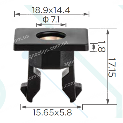 C 4191 Кліпса Chery J682803012 кріплення бампера