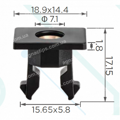 C 4191 Кліпса Chery J682803012 кріплення бампера