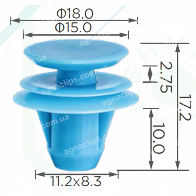 C 4208 Кліпса Toyota Lexus 6221712050 кріплення внутрішньої обшивки