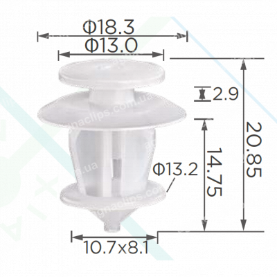 C 4221 Кліпса Great Wall 09630037 кріплення бампера, підкрилок