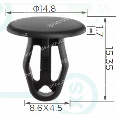 C 4251 Кліпса VW Skoda Seat Audi 5J0819055A кріплення обшивки багажника, елементів салону