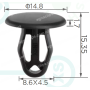 C 4251 Кліпса VW Skoda Seat Audi 5J0819055A кріплення обшивки багажника, елементів салону