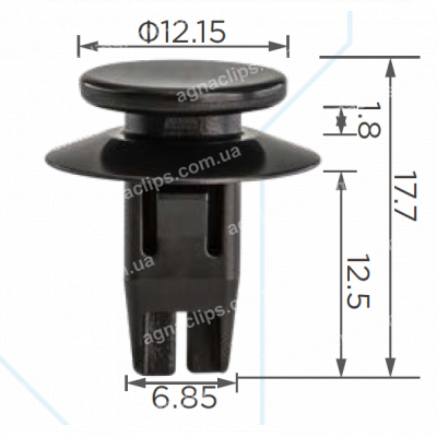 C 4262 Кліпса Mitsubishi MR574773 молдингу дверей, порогів