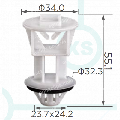 C 4155 Кліпса Mercedes A0009911495 молдингу накладки порога