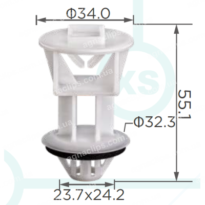 C 4155 Кліпса Mercedes A0009911495 молдингу накладки порога