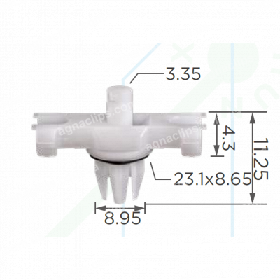 C 4128 Кліпса VW Skoda Seat Audi 8K0853585C кріплення молдингу даху