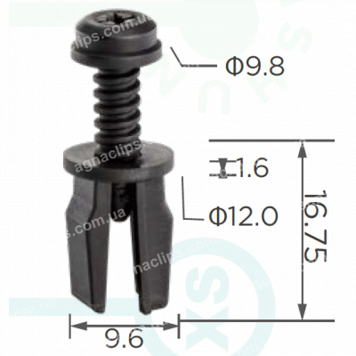 C 4201 Кліпса Ford GM 6181023 E844072S 1060191 W704181S300 кріплення обшивки багажника