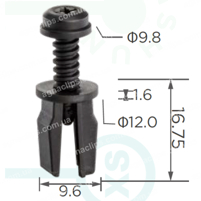 C 4201 Кліпса Ford GM 6181023 E844072S 1060191 W704181S300 кріплення обшивки багажника