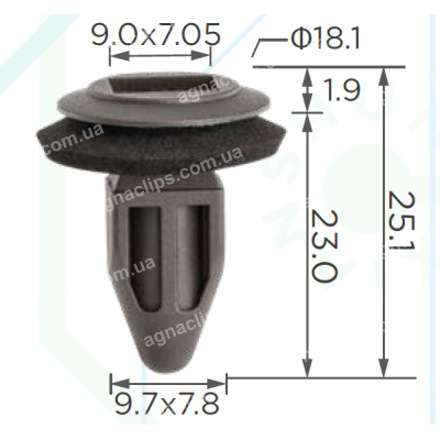 C 4202 Кліпса Opel Vauxhall 1406984 90482706 фіксатор бампера, підкрилок