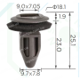 C 4202 Кліпса Opel Vauxhall 1406984 90482706 фіксатор бампера, підкрилок