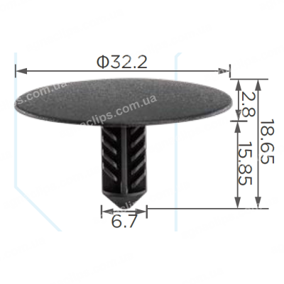 C 4289 Кліпса GM Opel Chevrolet GMC Buick Cadillac 11611677 шумоізоляції капота