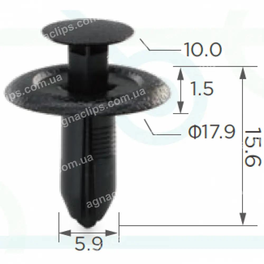 Кліпси розпірні з фіксацією C 1547 Кліпса Mazda Ford B46768AC325