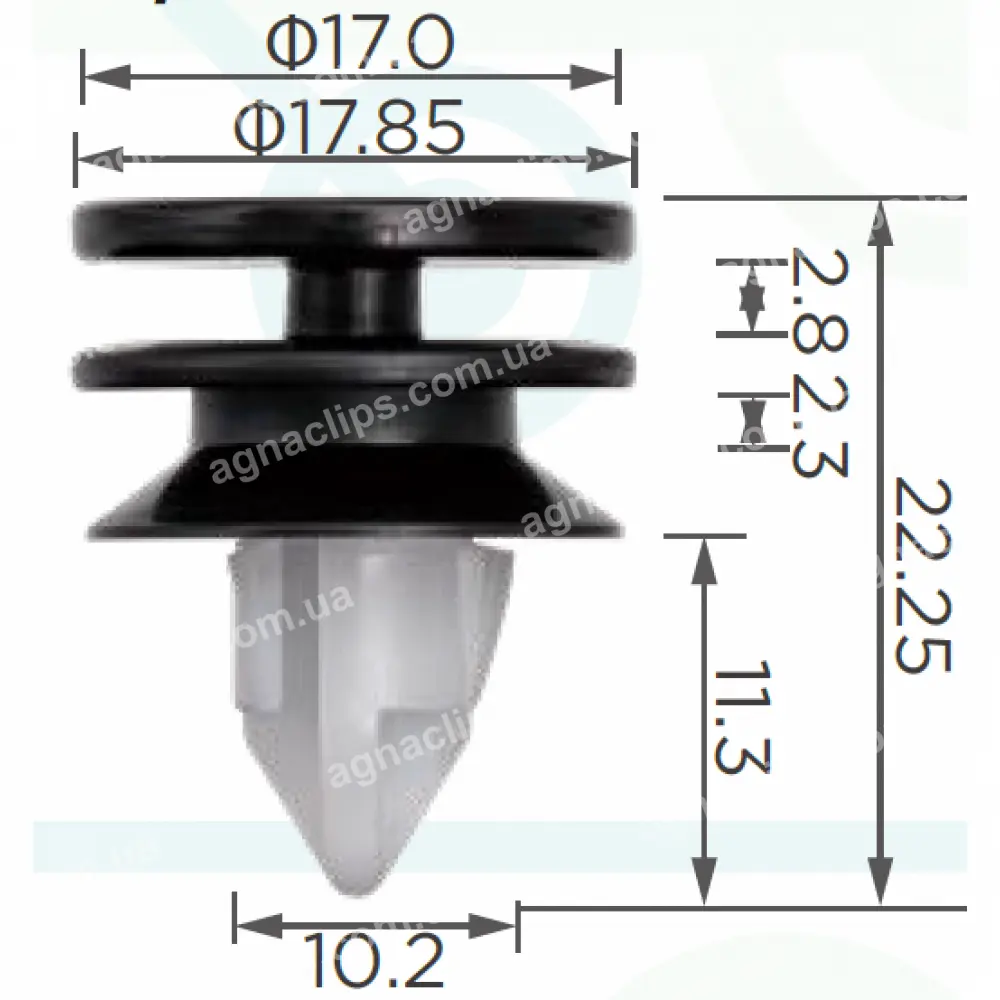 Кліпси дверної серії C 3824 Кліпса Volvo 1376567 Ціна 1.78 грн