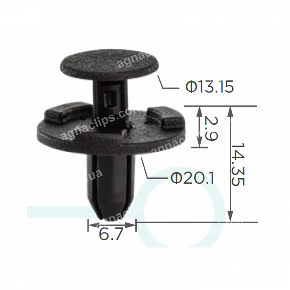 Кліпси розпірні з фіксацією C 3995 Кліпса Nissan Suzuki 668204A00A